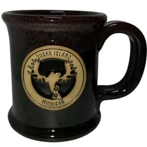 Sunset Hill Stoneware Sugar Island Michigan Moose Coffee Mug